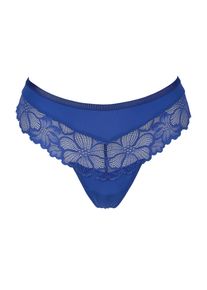 After Eden D-cup & up Damen String "TEXAS", AFTER EDEN D-CUP & UP, Gr. S, blau, Obermaterial: 89% Polyamid, 11% Elasthan. Zwickel: 100% Baumwolle, Unterhosen, mit floralem