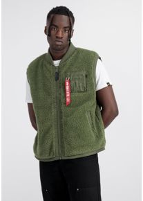 Herren Blouson "Alpha Industries Men - Vests Teddy Vest", grün, Gr. XXXL, Alpha Industries, Obermaterial/Lining/Füllung: 100% Polyester, Jacken