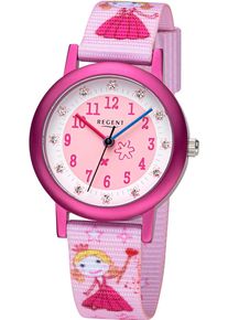 Regent Uhren REGENT Kinder Quarzuhr, rosa, Armbanduhren, Armbanduhr, Kinderuhr, Lernuhr, Mädchen, Schulanfang, Geschenkidee
