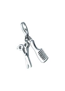 Damen Charm-Einhänger "Anhänger Kamm und Schere, Silber 925", silber, Giorgio Martello MILANO, Silber 925 (Sterlingsilber), Charms