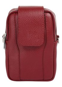 Samantha Look Damen Umhängetasche, rot, Leder, unifarben, Taschen, echt Leder, Made in Italy