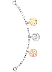 JULIE JULSEN Damen Uhrencharmeinhänger, silber, Messing, L:10cm, Schmuck-Wechselteile, Lebensbaum, Uhrenkette, Accessoire, Schmuckkette, Geschenkidee