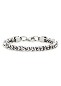 Bruno Banani Herren Armband "Schmuck Geschenk Armkette Panzerkette 6 mm breit Silber", 22,5, Edelstahl, silber, Edelstahl, Armbänder