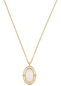 NOELANI Damen Kette mit Anhänger "Amulett, 2036986", Silber 925 (Sterlingsilber), L: 45cm, beige, Silber 925 (Sterlingsilber), Halsketten, mit Achat