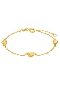 Amor Mädchen Armband "Hearts, 2014692", Gelbgold 375, gold, Gelbgold 375, Armbänder, Made in Germany