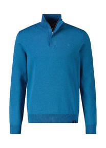 Lerros Herren Strickpullover "Lerros Troyer in Twist-Strick", blau, Gr. S, 100% Baumwolle, Pullover