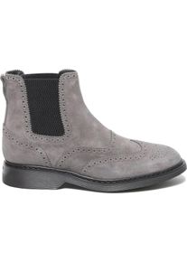 Hogan Stiefel - Stivaletto Hogan con elastici in suede grigio - Gr. UK_6 - in Grau - f&uuml;r Damen