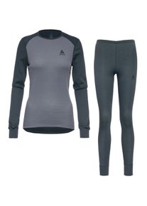 Odlo Active Warm Eco Wäscheset Damen - blau - Gr. XS - Polyester