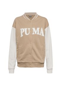 Puma Squad Collegejacke Damen - beige - Gr. L - Baumwolle/Polyester