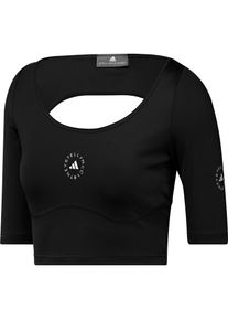 Adidas Stella Mccartney Croptop Damen - schwarz - Gr. XS - Polyester/Elastan