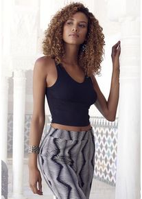 Lascana Tanktop Schwarz Gr. 36/38 für Damen. Mit Rundhals. Figurbetont. Nachhaltig.