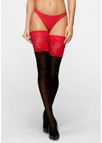 Lascana Halterlose Feinstrümpfe mehrfarbig Gr. 32-34 für Damen. Elastisch