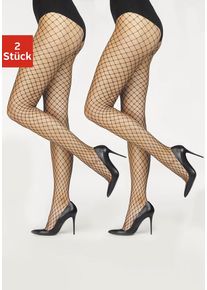 Buffalo Netzstrumpfhose schwarz Gr. 32/34 für Damen. Mit Netz. Elastisch