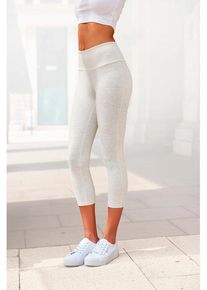 Lascana Caprileggings mehrfarbig Gr. 40/42 für Damen. Mit Logodruck. Basic. Nachhaltig.