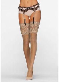 Lascana Halterlose Feinstrümpfe skin Gr. 40-42 für Damen. Normal