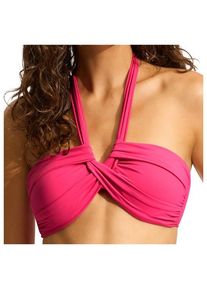 Seafolly Collective Halter Bandeau Bikini-Top Damen Schwimmen (Gr 6 |rosa)