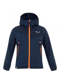 Salewa Agner Melange PolarLite Full Zip Hoody Fleecejacke Kinder (Gr 140 |blau)