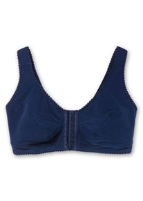 Große Größen Bügelloser BH mit Vorderverschluss, breite Träger Gr. 90F blau von sheego für Damen