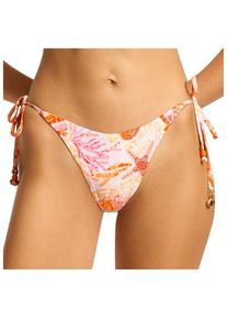 Seafolly La Mer Tie Side Rio Pant Bikini-Bottom Damen (Gr 12 |orange)