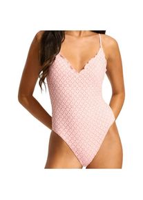 Seafolly Daydreamer V Neck One Piece Badeanzug Damen (Gr 18 |rosa)