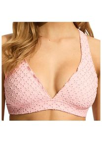 Seafolly Daydreamer Multi Fit Longline Tri Bikini-Top Damen (Gr 8 |rosa)