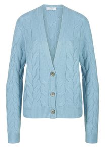 Peter Hahn - Strickjacke, blau, Gr. 38 / S - Kaschmir