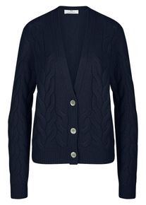 Peter Hahn - Strickjacke, blau, Gr. 36 / S - Kaschmir
