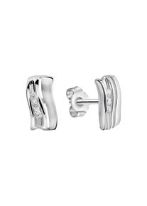 ZEEme Basic Ohrstecker 925/- Sterling Silber rhodiniert Zirkonia
