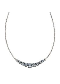 ZEEme Gemstones Halskette Silber 925 rhodiniert mit 9x Blautopas (beh.)