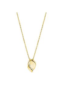ZEEme Silber Anhänger mit Kette 925/- Sterling Silber vergoldet Zirkonia