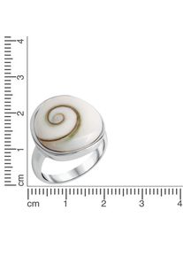 ZEEme Pearls Ring 925/- Sterling Silber Muschel weiß