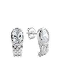 ZEEme Silber Ohrstecker 925/- Sterling Silber rhodiniert Zirkonia