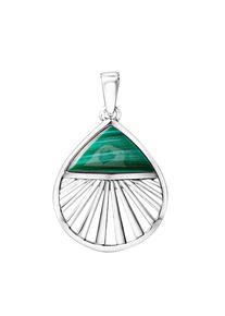 ZEEme Gemstones Anhänger 925/- Sterling Silber rhodiniert Malachit