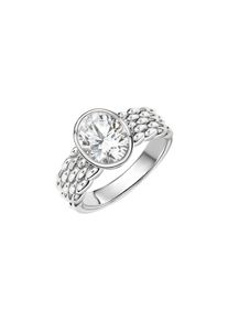 ZEEme Silber Ring 925/- Sterling Silber rhodiniert Zirkonia