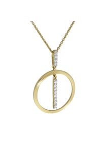 Celesta Gold Halskette 375/- Gelbgold 2farbig Zirkonia
