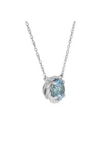 ZEEme Gemstones Halskette Silber 925 rhodiniert 42+5cm mit Blautopas (beh.) 8mm