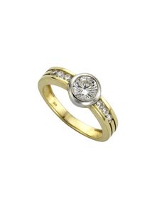 Celesta Gold Ring 375/- Gelbgold 2farbig Zirkonia