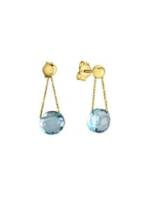 Celesta Gold Ohrring 375/- Gelbgold Blautopas (beh)