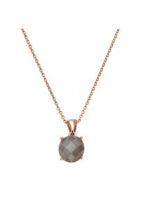 JAMELLI Anhänger mit Kette 925 Silber rosé vergoldet Mondstein grau 10mm