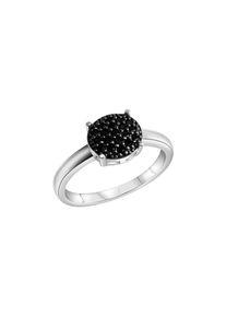 Celesta Silber Ring Silber 925 rhodiniert mit schwarzen Zirkonia-Steinen