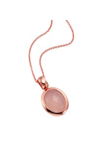 JAMELLI Anhänger mit Kette 925 Silber rosé vergoldet mit Chalcedon