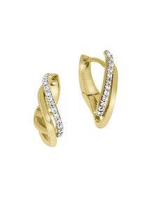 Celesta Gold Ohrring 375/- Gelbgold bicolor mit Zirkonia