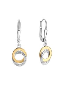 Celesta Silber Ohrring 925 Silber 2farbig mit Zirkoniasteinen