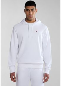 Napapijri Herren Kapuzensweatshirt "BALIS H SUM 002"hellweiß 002, casual, Gr. L, unifarben, Sweatware, Obermaterial: 100% Baumwolle, Sweatshirts, Mit