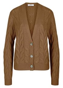 Peter Hahn - Strickjacke, braun, Gr. 36 / S - Kaschmir