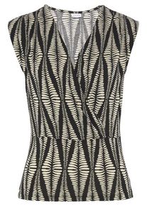 Lascana Shirttop mehrfarbig Gr. 32/34 für Damen. Mit V-Ausschnitt. Figurbetont. Nachhaltig.