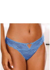 Lascana Rioslip 'Eleonora' blau Gr. 32/34 für Damen. Mit Bänder, Spitze, Schmuckelement. Körpernah