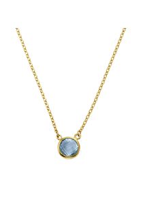Celesta Gold Halskette 375/- Gelbgold Blautopas (beh)