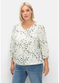 Große Größen Tunika in Schlupfform, mit Blumenprint Gr. 42 beige geblümt von sheego für Damen