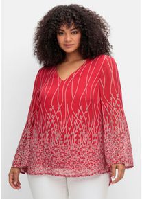 sheego by Joe Browns Große Größen Tunika mit Blumendruck, in Chiffon-Qualität Gr. 42 rot geblümt von sheego für Damen